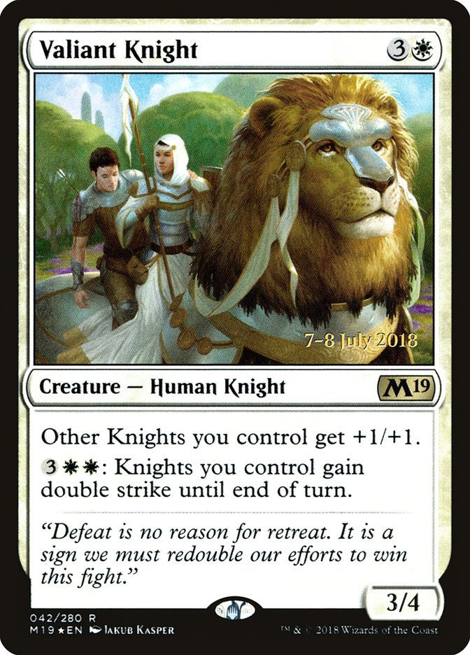 Valiant Knight [Core Set 2019 Prerelease Promos] | Chromatic Games