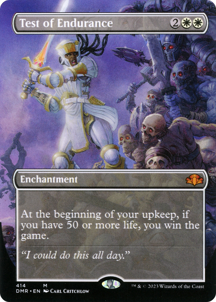 Test of Endurance (Borderless Alternate Art) [Dominaria Remastered] | Chromatic Games