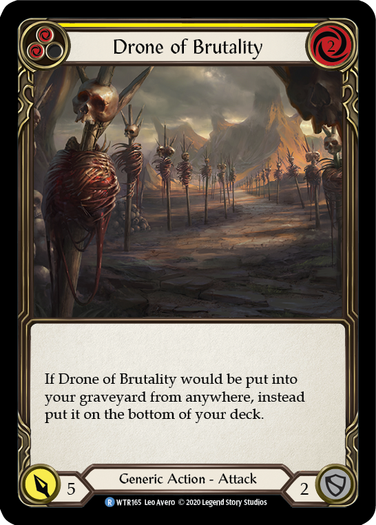 Drone of Brutality (Yellow) [U-WTR165] (Welcome to Rathe Unlimited)  Unlimited Rainbow Foil | Chromatic Games