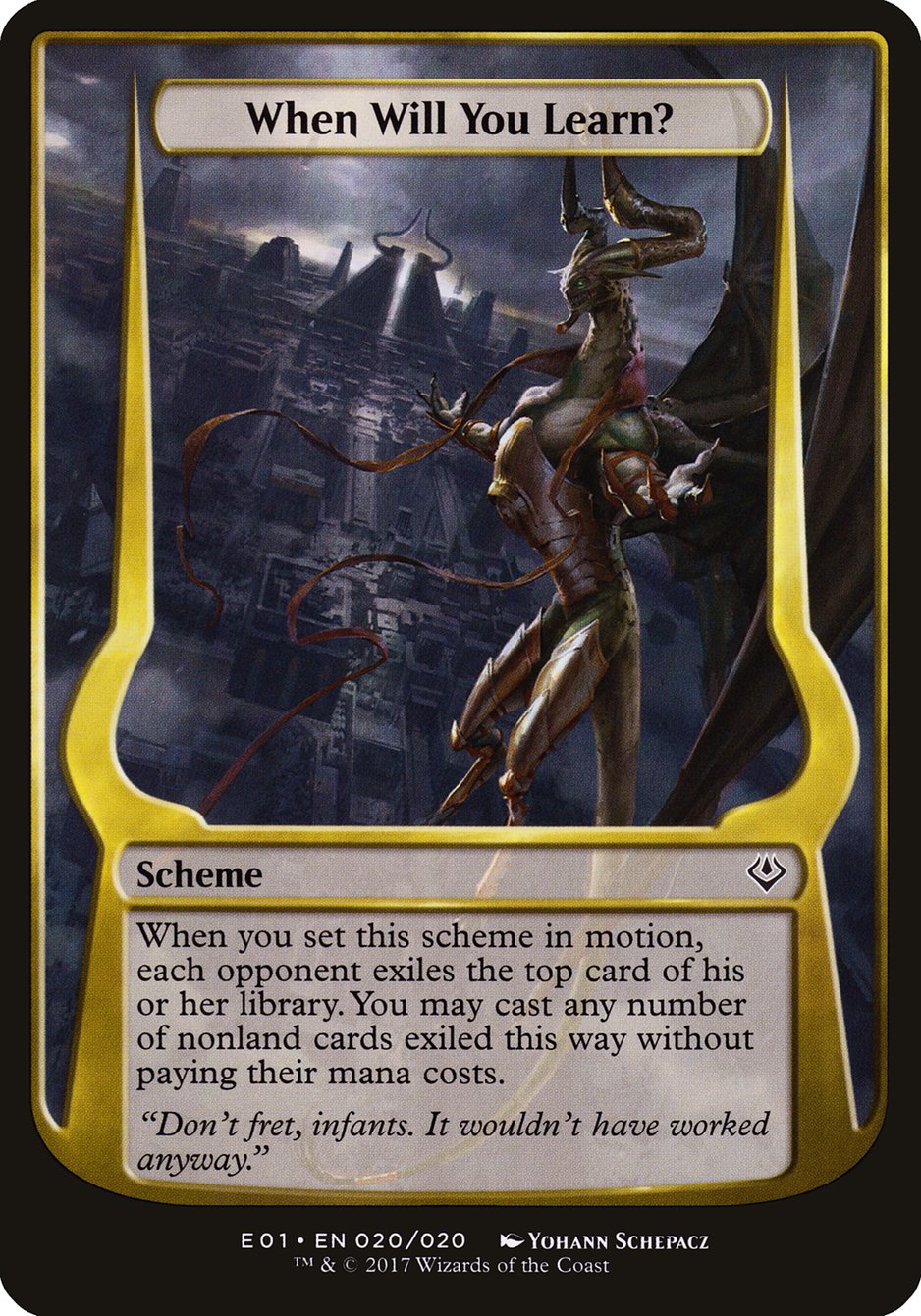 When Will You Learn? (Schemes) [Archenemy: Nicol Bolas Schemes] | Chromatic Games