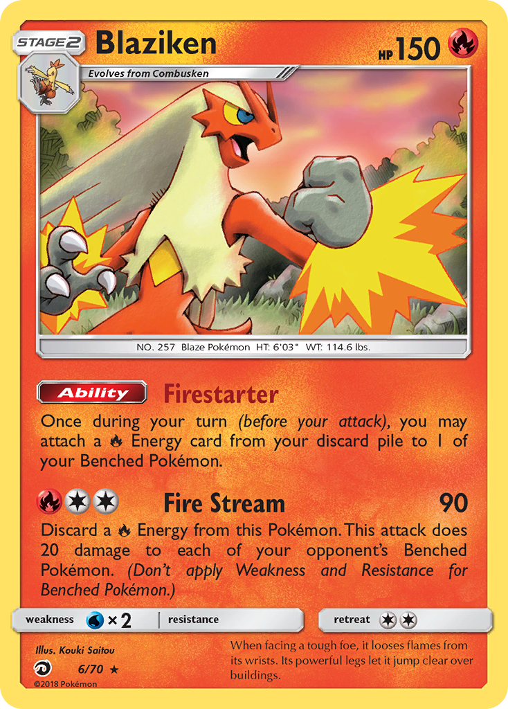 Blaziken (6/70) [Sun & Moon: Dragon Majesty] | Chromatic Games