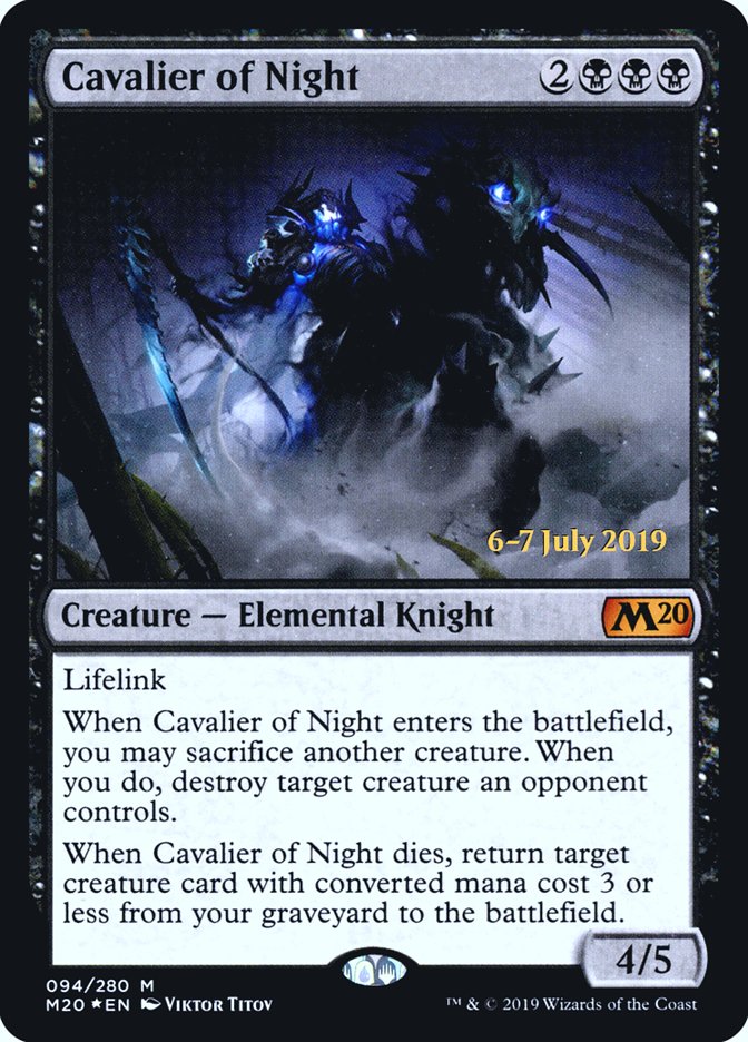 Cavalier of Night [Core Set 2020 Prerelease Promos] | Chromatic Games