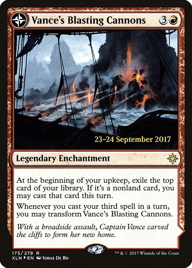 Vance's Blasting Cannons // Spitfire Bastion [Ixalan Prerelease Promos] | Chromatic Games