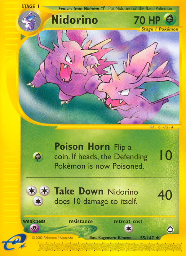 Nidorino (55/147) [Aquapolis] | Chromatic Games