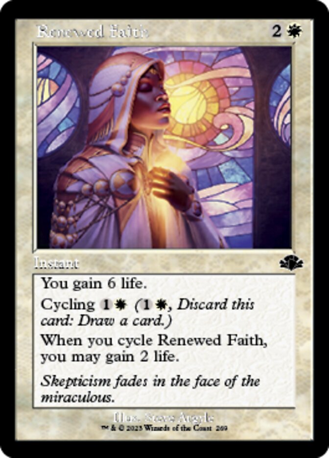 Renewed Faith (Retro) [Dominaria Remastered] | Chromatic Games