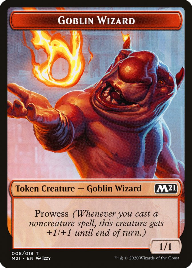 Demon // Goblin Wizard Double-Sided Token [Core Set 2021 Tokens] | Chromatic Games