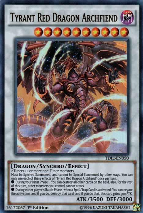 Tyrant Red Dragon Archfiend [TDIL-EN050] Ultra Rare | Chromatic Games