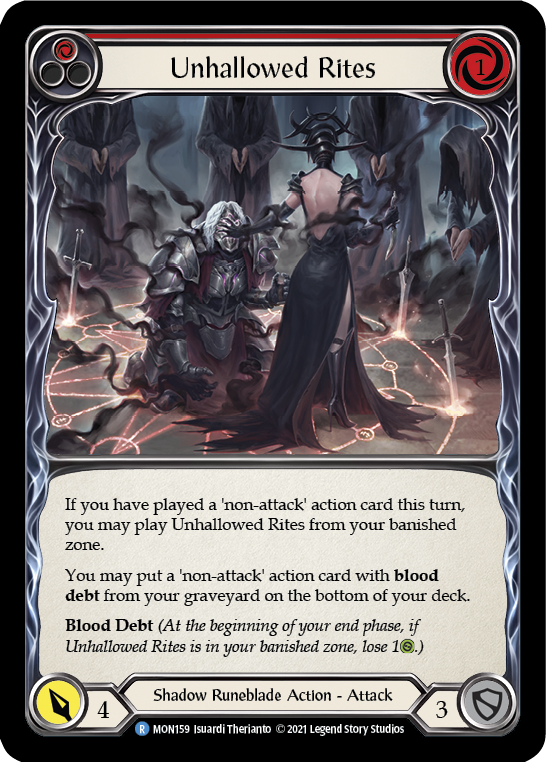 Unhallowed Rites (Red) [MON159] (Monarch)  1st Edition Normal | Chromatic Games