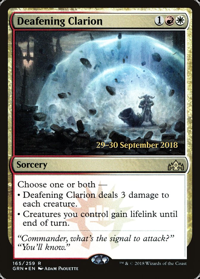 Deafening Clarion [Guilds of Ravnica Prerelease Promos] | Chromatic Games