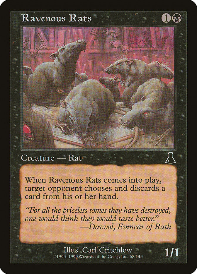 Ravenous Rats [Urza's Destiny] | Chromatic Games