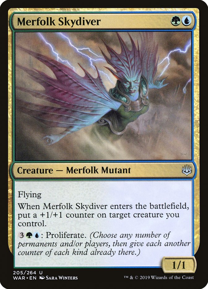 Merfolk Skydiver [War of the Spark] | Chromatic Games