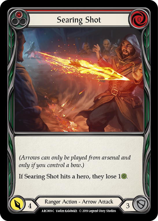 Searing Shot (Red) [ARC069-C] (Arcane Rising)  1st Edition Rainbow Foil | Chromatic Games