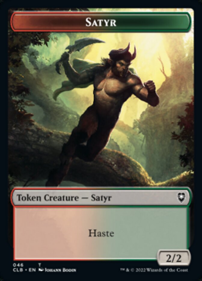 Satyr // Beast Double-Sided Token [Commander Legends: Battle for Baldur's Gate Tokens] | Chromatic Games