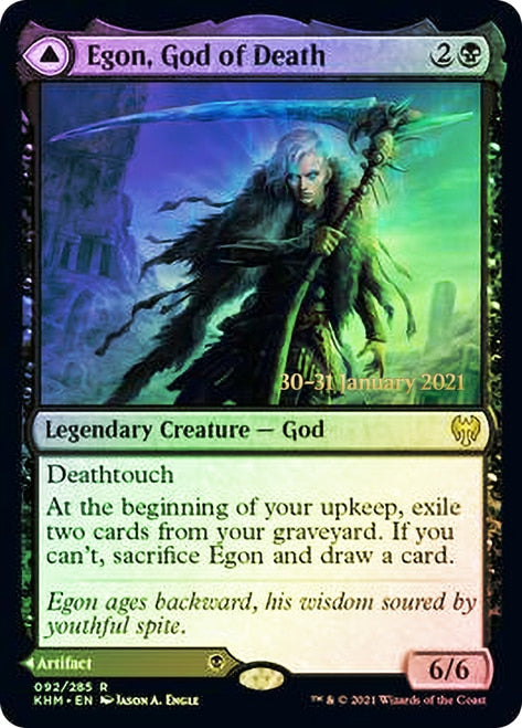 Egon, God of Death // Throne of Death [Kaldheim Prerelease Promos] | Chromatic Games