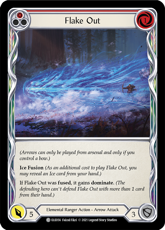 Flake Out (Red) [ELE056] (Tales of Aria)  1st Edition Rainbow Foil | Chromatic Games