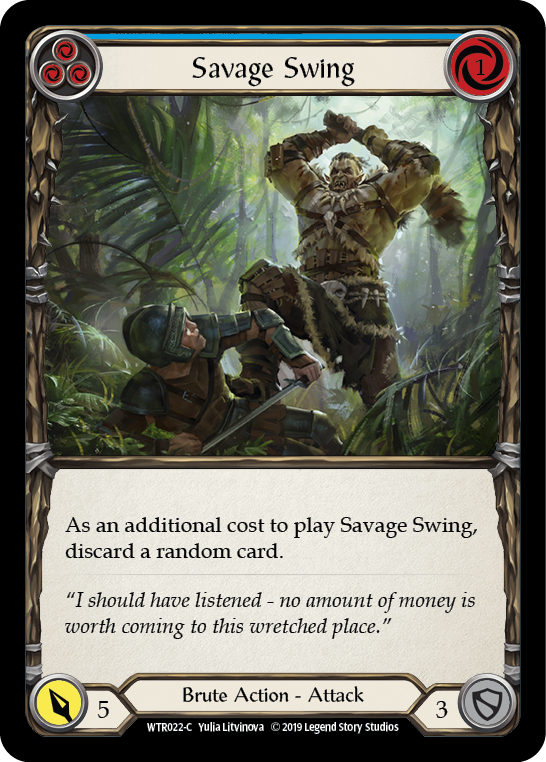 Savage Swing (Blue) [WTR022-C] (Welcome to Rathe)  Alpha Print Normal | Chromatic Games