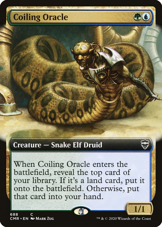 Coiling Oracle (Extended Art) [Commander Legends] | Chromatic Games