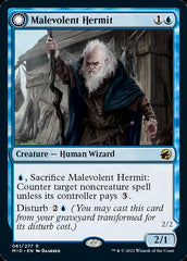 Malevolent Hermit // Benevolent Geist [Innistrad: Midnight Hunt] | Chromatic Games