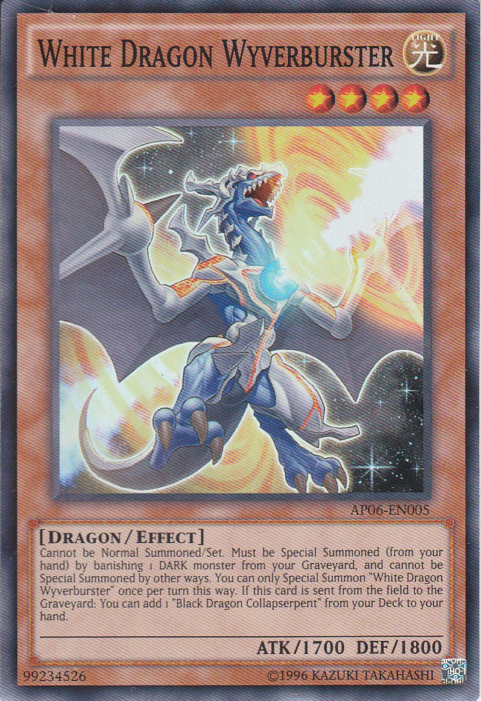 White Dragon Wyverburster [AP06-EN005] Super Rare | Chromatic Games