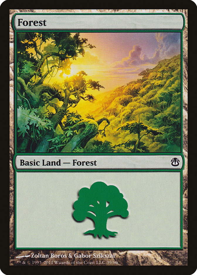 Forest (39) [Duel Decks: Ajani vs. Nicol Bolas] | Chromatic Games