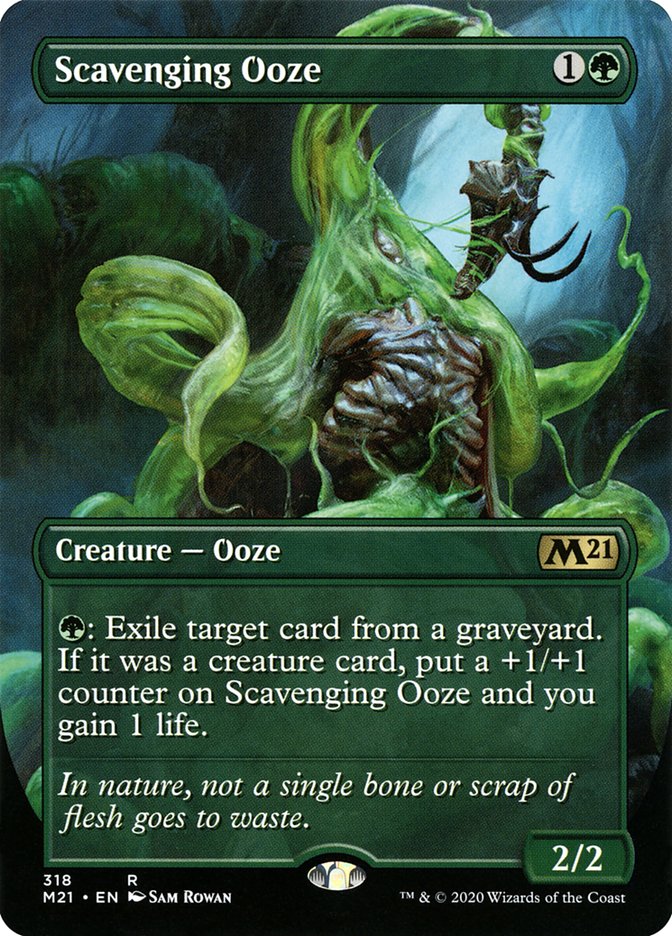 Scavenging Ooze (Borderless Alternate Art) [Core Set 2021] | Chromatic Games