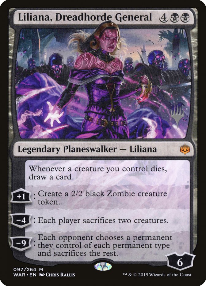 Liliana, Dreadhorde General (Promo Pack) [War of the Spark Promos] | Chromatic Games