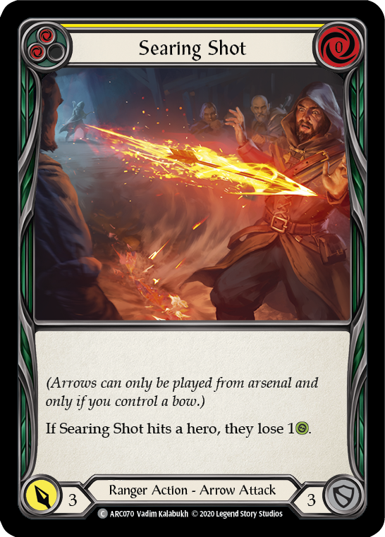 Searing Shot (Yellow) [U-ARC070] (Arcane Rising Unlimited)  Unlimited Rainbow Foil | Chromatic Games