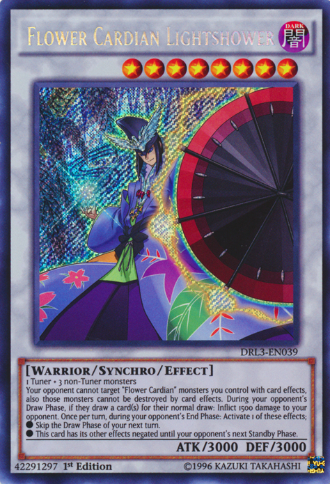 Flower Cardian Lightshower [DRL3-EN039] Secret Rare | Chromatic Games