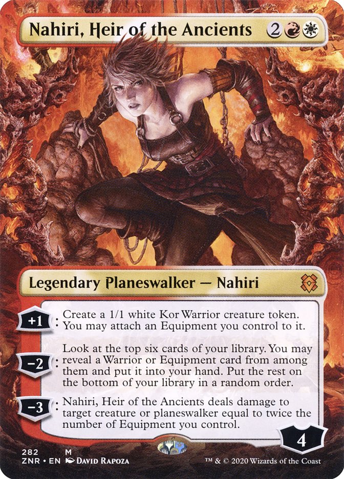 Nahiri, Heir of the Ancients (Borderless) [Zendikar Rising] | Chromatic Games