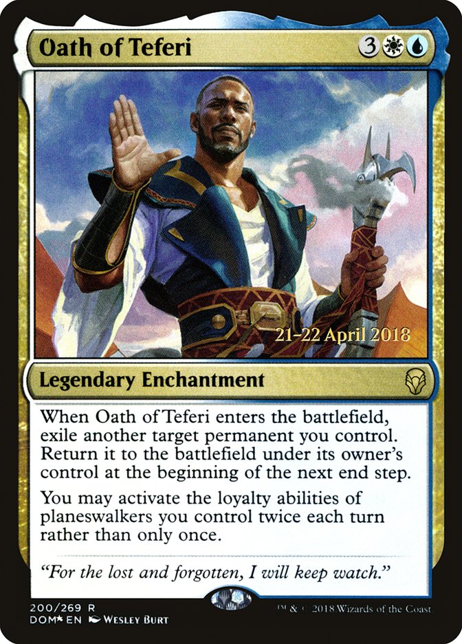 Oath of Teferi [Dominaria Prerelease Promos] | Chromatic Games