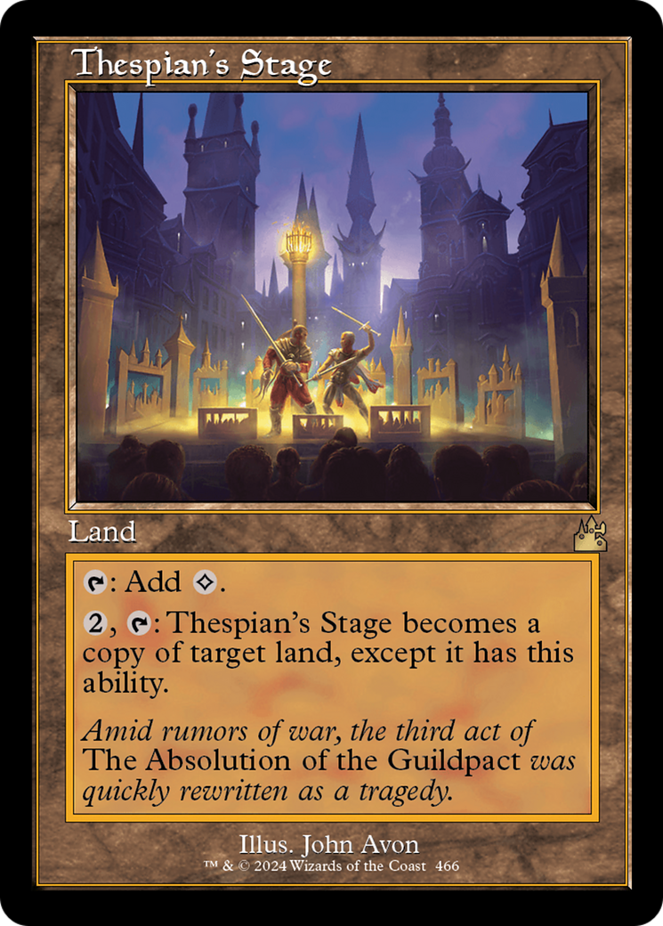 Thespian's Stage (Retro Frame) [Ravnica Remastered] | Chromatic Games