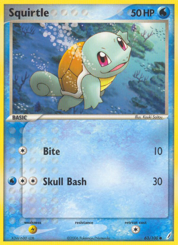 Squirtle (63/100) [EX: Crystal Guardians] | Chromatic Games