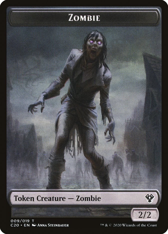 Human Soldier (003) // Zombie Double-Sided Token [Commander 2020 Tokens] | Chromatic Games