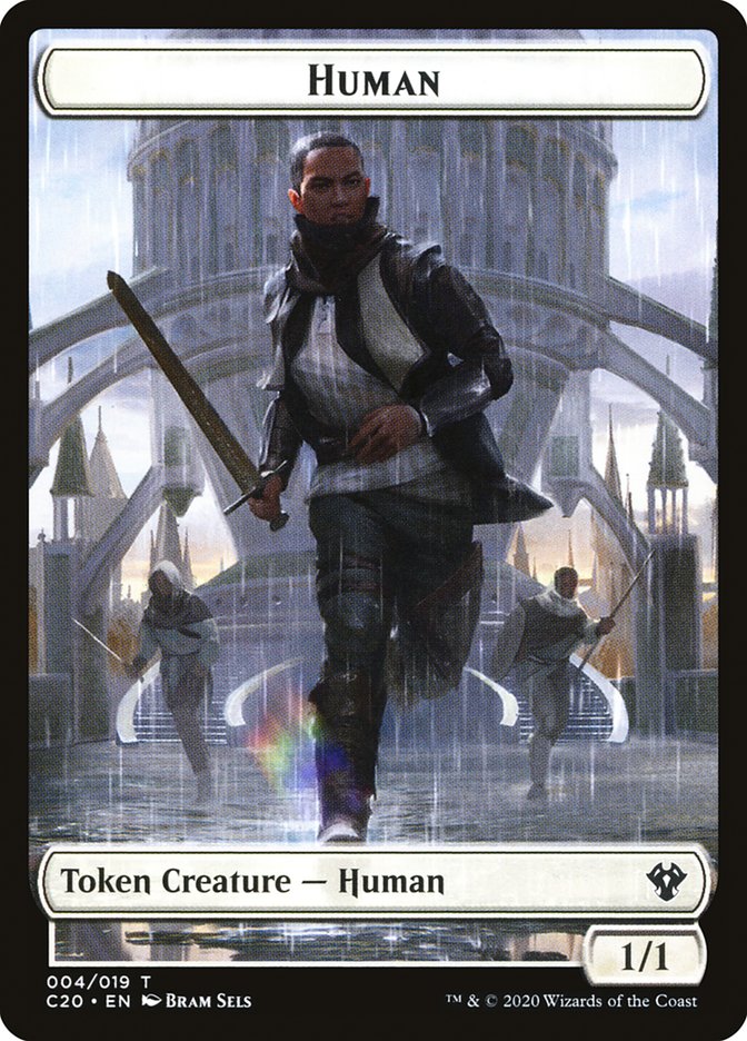 Human // Treasure Double-Sided Token [Commander 2020 Tokens] | Chromatic Games