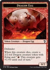 Dragon Egg // Dragon Double-Sided Token [Commander 2018 Tokens] | Chromatic Games