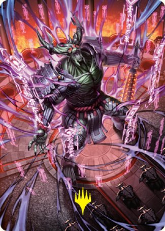 Hidetsugu, Devouring Chaos Art Card (Gold-Stamped Signature) [Kamigawa: Neon Dynasty Art Series] | Chromatic Games