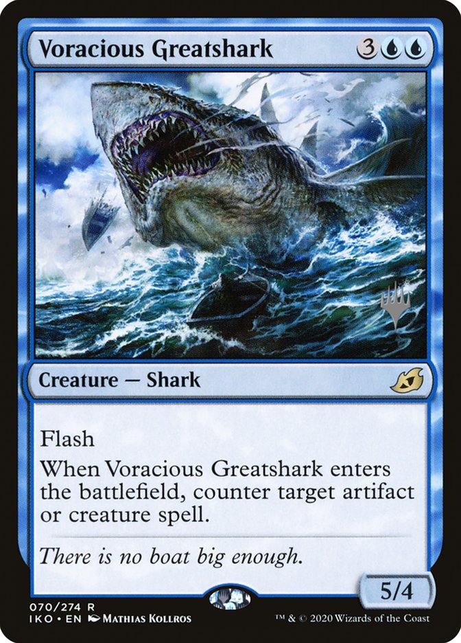 Voracious Greatshark (Promo Pack) [Ikoria: Lair of Behemoths Promos] | Chromatic Games