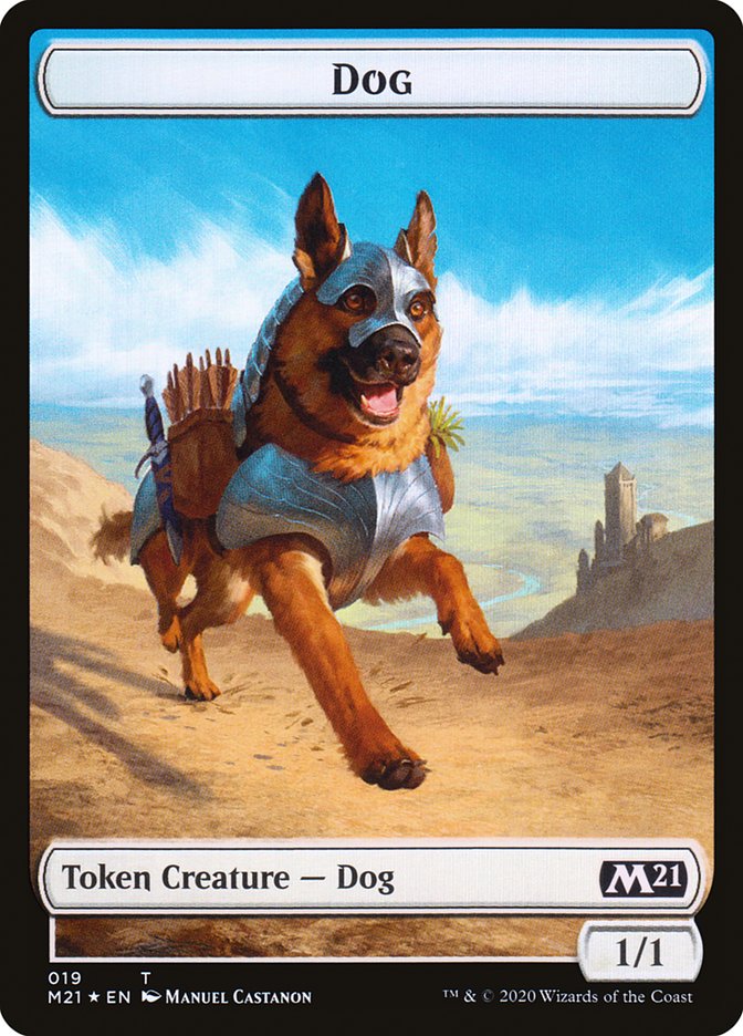 Cat (011) // Dog Double-Sided Token [Core Set 2021 Tokens] | Chromatic Games