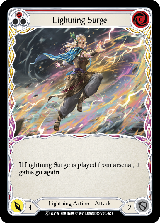 Lightning Surge (Red) [U-ELE189] (Tales of Aria Unlimited)  Unlimited Rainbow Foil | Chromatic Games