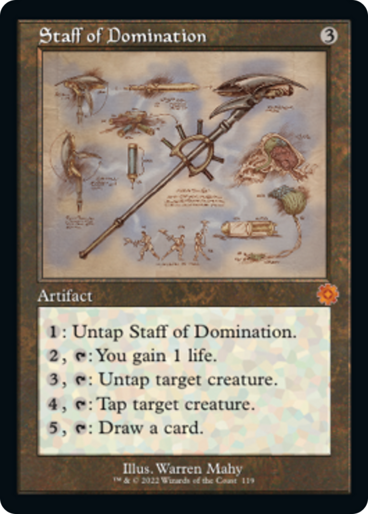 Staff of Domination (Retro Schematic) [The Brothers' War Retro Artifacts] | Chromatic Games