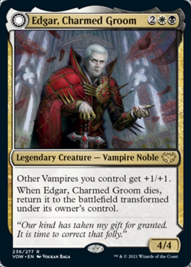 Edgar, Charmed Groom // Edgar Markov's Coffin [Innistrad: Crimson Vow] | Chromatic Games