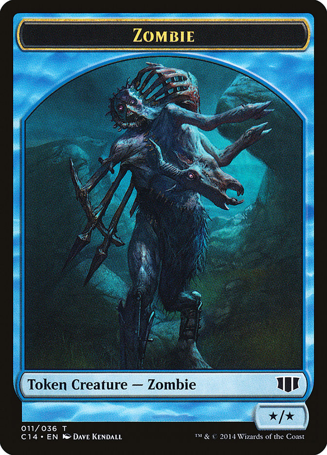 Kraken // Zombie (011/036) Double-Sided Token [Commander 2014 Tokens] | Chromatic Games