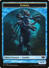 Teferi, Temporal Archmage Emblem // Zombie (011/036) Double-Sided Token [Commander 2014 Tokens] | Chromatic Games