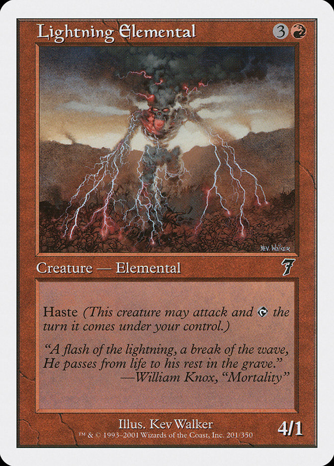 Lightning Elemental [Seventh Edition] | Chromatic Games