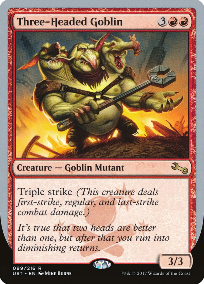 Three-Headed Goblin [Unstable] | Chromatic Games