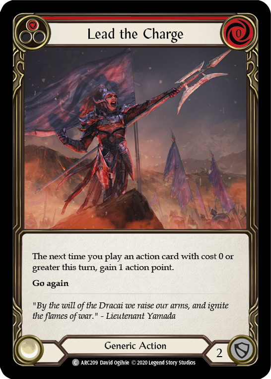 Lead the Charge (Red) [U-ARC209] (Arcane Rising Unlimited)  Unlimited Rainbow Foil | Chromatic Games