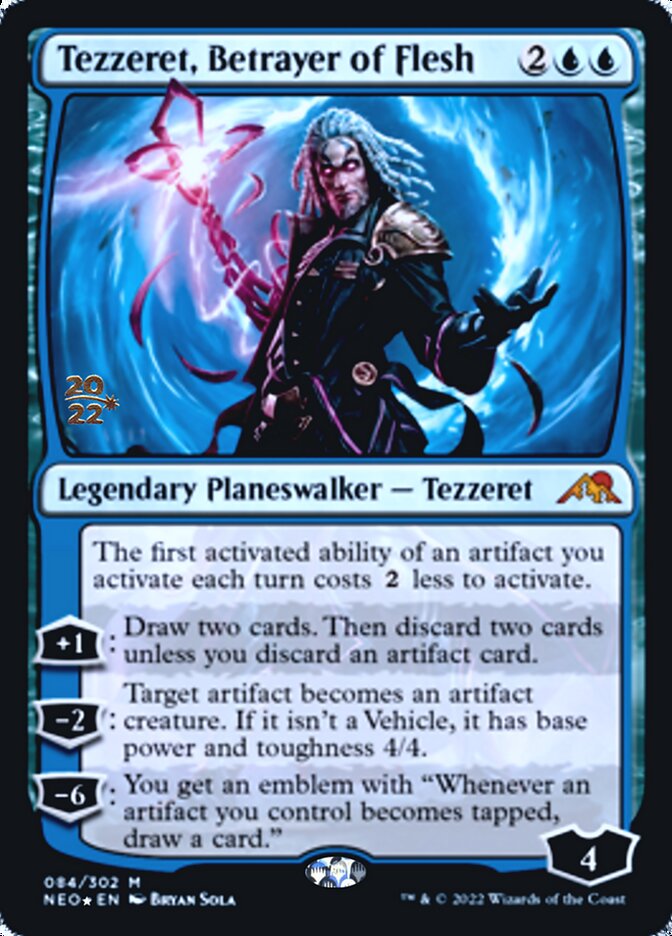 Tezzeret, Betrayer of Flesh [Kamigawa: Neon Dynasty Prerelease Promos] | Chromatic Games