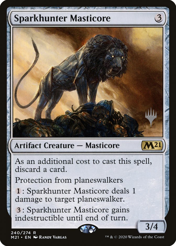 Sparkhunter Masticore (Promo Pack) [Core Set 2021 Promos] | Chromatic Games