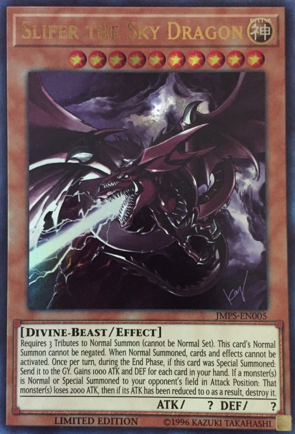 Slifer the Sky Dragon (JMPS-EN005) [JMPS-EN005] Ultra Rare | Chromatic Games