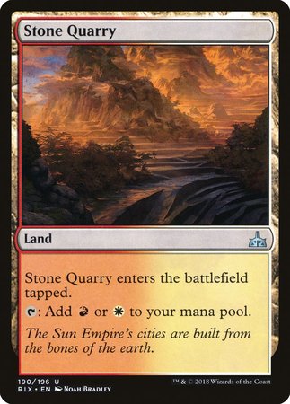 Stone Quarry [Rivals of Ixalan] | Chromatic Games